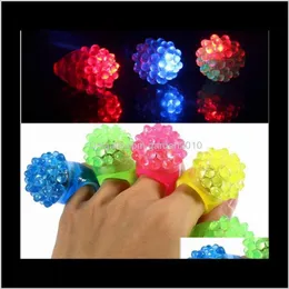 Blinkande bubbla Ring Rave Party Blinkande Mjuk Jelly Glow Sälja Cool LED Light Up Wen5083 OA9Q5 GTTID