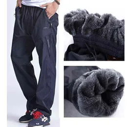 Grand Mężczyźni zimowe spodnie dresowe ciepłe polarowe spodnie męskie luźne elastyczne spodnie spodnie dorywczo spodnie z kieszeniami, DA897 G0104