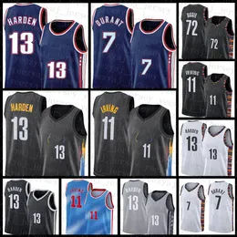Basketball Jersey Kevin Mens 7 Durant James 13 Harden Kyrie 2021 Nuovo 11 Irving 72 Biggie White