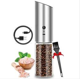 Rechargeable Electric Salt & Pepper Grinder Automatic Gravity Mill Adjustable Coarseness Knob Shaker Kitchen tool