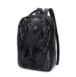 Fashion 3D Embossed Fluorescent Pirate Skull Backpack bags Women Men rivet unique Halloween Bag personality Rock Laptop Cool Bags