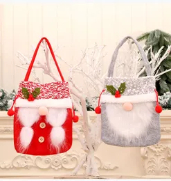 Drawstring Christmas Faceless Doll Gift Storage Cinch Bag Handmade Candies Apple Candy Bags