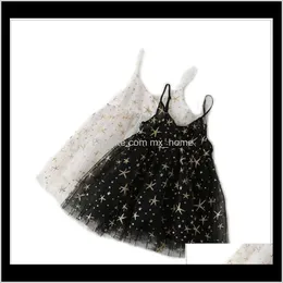 Abbigliamento Baby Kids Maternità Drop Delivery 2021 Ragazze Summer Lace Garza Baby Girl Princess Abiti Bambini Star Sling Dress Hlcfs