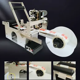 Semi Automatic Labeling Machine Adhesive Sticker Labeler Beer Cans Round Bottle Applicator Mini