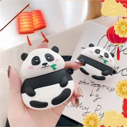 Cartoon Panda For AirPods Pro Case 3D Panda Cartoon Silicone