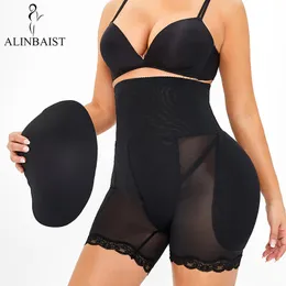 Women's Shapers Kobiety Big Spong Wyściełane majtki kontrolne Buhip Enhancer Briefs płynne bieliznę chłopięce rajstopy body