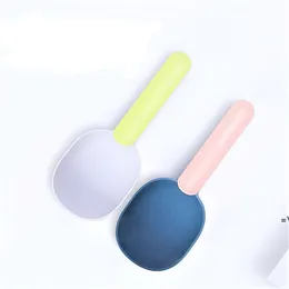 Pet Food Scoop ABS Plastikowy Pies Cat Bird Scoops Podajniki z uchwytem Clip Home Zwierzęta Dostawy JJD10885