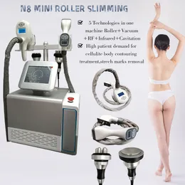 5 IN 1 N8 Mini Body Shaping Slimming Machine 40khz Cavitation Ultrasound Vacuum Roller RF Lymphatic Drainage Massage Equipment