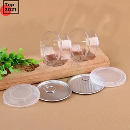 Klar plastburkdjur med metalllock lufttät tenn kan dra ringen BHO OI Koncentratbehållare Food Herb Storage 100 ml CO25 MOK1