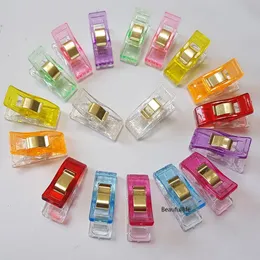 Clip per sacchetti in metallo per confezioni di alimenti Documenti per rilegatura Morsetto per clip in plastica Porta clip per patchwork fai-da-te Tessuto Quilting Artigianale Cucito Maglieria