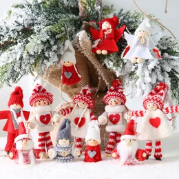 カップルクリスマスの装飾ニットウールフェルト恋人のペンダントクリスマスツリーぶら下がっている人形屋内新年の装飾