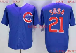 Uomo Donna Gioventù Sammy Sosa Maglie da baseball cucite personalizza qualsiasi nome numero maglia XS-5XL