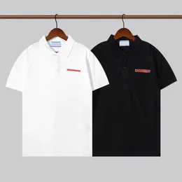 Erkekler Polos Tasarımcı Moda Yaz Tees Erkek Kısa Kollu Düz Renk Polo Yaka Tişörtleri Harf Baskılı T-Shirt 2 Renkler Tops