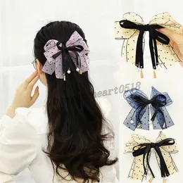 Vintage Nokta Mesh Yay Klip Tokalar Saç Aksesuarları Kadın Kızlar Scrunchie Haar Pince Cheveux Spinsi Wlosow Pinzas Para El Pelo Yap