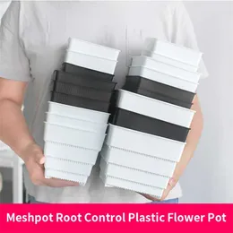 Meshpot 6cm 7 10 12 15の座りポットリサップのサボテンのプランタープラスチック製の植木鉢は空気穴211130