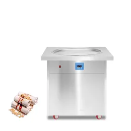 vendita di alta qualità macchina per gelato fritto in stile tailandese 50 * 50 cm 1300 W 220 V o 110 V refrigerante R410 R22