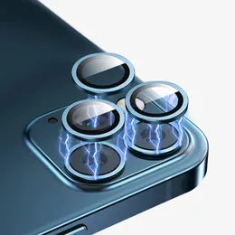 Kreis-Kameraobjektivschutz aus gehärtetem Glas für iPhone 11 12 Mini 13 Pro Max Kamera-Bildschirmabdeckungsschutz