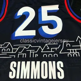 Custom Ben Simmons #25 2021 Swingman Jersey Litched Mens Women Youth Youth XS-6XL NCAA