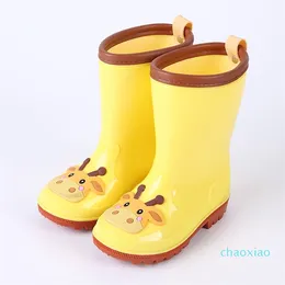 Cute 3D Cartoon Animal Pattern Rain Boots Kids Student Boys Girls Waterproof Rubber Boots Child Outdoor Rainy Day Shoes D03211 210326