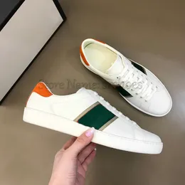 ACE Designer Luxurys Shoe Brodered Platform Retro Sneaker Grön och Röd Web Herrskor Italien Märke Vit Läder Sneakers Gummisula