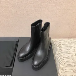 2021 winter leather women's boots luxury design sporty letter side zipper nude boot size 35-41