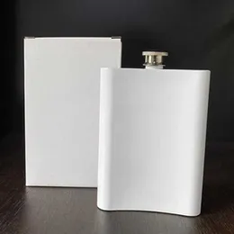 8oz blank Sublimation flask hip flask stainless steel 304 double wall for diy lover 8oz outdoor Tumblers with SEA SHIPPING DHJ15
