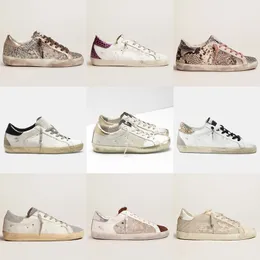 Moda Italia Superstar Sneakers Donne di lusso Donne Casual Scarpe Designer Pink-Gold Glitter Scarpa classica Bianco Do-Old Scarpa sporca