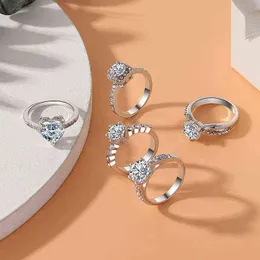 Zwc klassiker elegant silver färg vigselringar för kvinnor mode lyx zirconia kristall ring 2021 trend engagemang smycken gåva g1125