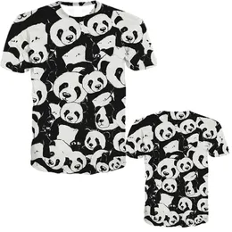 Letnie dzieci 3d anime koszulka Dzieci Urocze Zwierząt Panda Wydrukowana T Shirt Boys Girls Fashion Tshirts Topy 210409