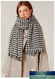 Gebreide Herfst Winter Vrouwen 디자이너 Sjaal Houndstooth 따뜻한 Kasjmier Sjaals Luxe Merk Nek Bandana Pashmina 공장 가격 전문가 디자인 품질 최신 스타일