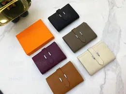 Top quality Genuine Leathe Wallets Purse Holder Luxurys Designers Fashion handbag Men Women's Card Holders Black handbags Mini Wallet Interior Slot Coin Key Pouch
