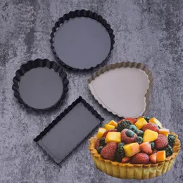 Bakeware Accessories Pie Tart Pan Mold Removable Bottom Cake Candy Pastry Tool heart-shaped Rectangular Wave Side Molds