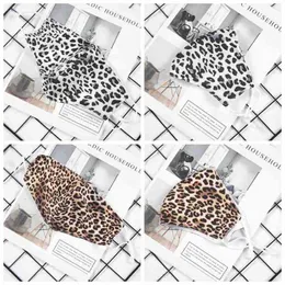 US Stock Fashion Leopard Print Face Mask Vuxen Dammsäker s Tvättbar återanvändbar mun s Unisex Cycling Designer