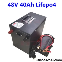 48V 40AH Brand LifePo4 Lithium Batterispack för elektrisk cykelskoter Golf Motorcykel Solar Power System +BMS
