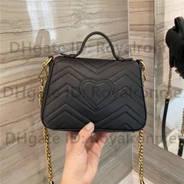 MINI Classic 2021 Luxurys Designers حقائب كتف سلاسل جلدية صغيرة الحجم 17 سم حقائب بنات موضة نساء عبر الجسم معدني CrossBody حقيبة يد الحب حقيبة يد