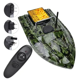 Camouflage RC 500m Remote Wireless Fishing Lure Bait Boat Fish Finder med LED Night Light Radio Control SpeedBoat 201204