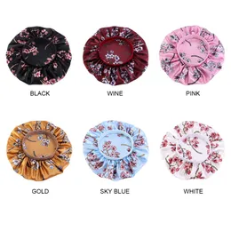 2021 Spring Autumn Women Soft Satin Bonnet Elastic Wide Band Night Sleep Hat Chemo Caps Hair Loss Cover Fashion Head Wrap Care