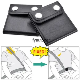 2pcs Car Seat Belt Adjuster PU Leather Clip Universal Safety Comfort Shoulder Neck Protector Positioner Locking