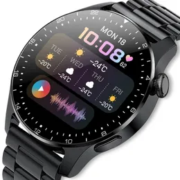 2021 Inteligentny zegarek Mężczyźni Bluetooth Call Custom Dial Pełny ekran dotykowy Wodoodporny SmartWatch do Android IOS Sports Fitness Tracker