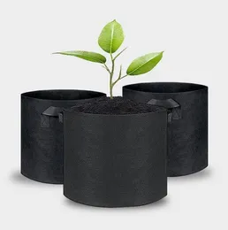 Non Woven Växtväska Grow Pots Container Väskor Variety med remhandtag för plantskolor och plantering