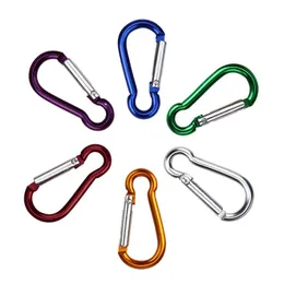 Stainless steel spring buckles metal hook chain gourd buckle Carabiners high quality camping hiking key ring #4 Snap Clip Hooks