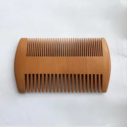 Double Side Hair Comb Super Narrow Thick Wood Beard Combs Hairdressing Styling Brush Health Care Peach Pocket