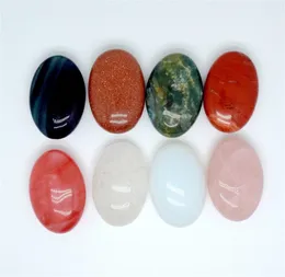 Christmas Decorations Worry Stones, Natural Oval Palm Pocket Healing Crystal Massage Spa Energy Stone Stress Relax