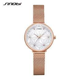 Sinobi Mode Luxus Frauen Uhren Geometrie Unregelmäßige Rosegold Edelstahl Gürtel Damenuhr Quarz Armbanduhr Reloj Mujer Q0524