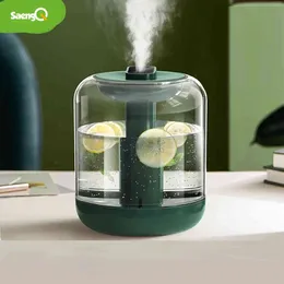 Saengq Büyük Kapasiteli Hava Nemlendirici Şarj Edilebilir 2000 mAh Pil Aroma Uçucu Yağ Difüzör USB Mist Maker LED Işık Ev