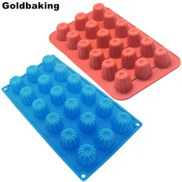 18 Cups Small Silicone Canneles Mold French Custard Coffee Cake Mould Bordelais Silicon Candy Maker 210721
