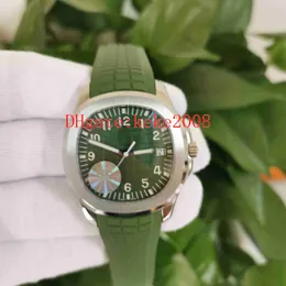 PF Maker Watches Wristwatches 904L Steel Green Dial 40mm 5168 Ref.5168G-010 Cal.324 S C Movement Natural rubber strap Mechanical Transparent Automatic Mens Watch