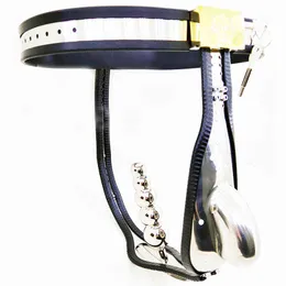 NXYCockrings Cintura di castità maschile Gabbia in acciaio inossidabile con spina anale rimovibile Dispositivo di ritenuta del pene con serratura per schiavo Gioco per adulti 1124