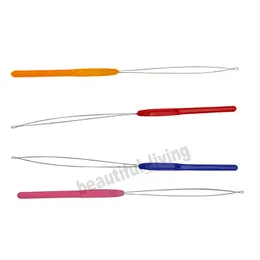 Stainless Steel Wire Plastic Handle Wig Crochet Hair Needles Extensions Tools Wigs Hook Needle Threader Knitting Hair Crochets Needl VTM HP1986