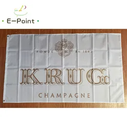 Bandiera Francia Krug Champagne 3 * 5ft (90 cm * 150 cm) Bandiere in poliestere Banner decorazione volante casa giardino Regali festivi